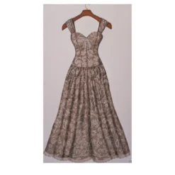 Abito Bustier in Pizzo Painting