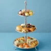 Alzata in acciaio inossidabile a tre livelli per petit fours