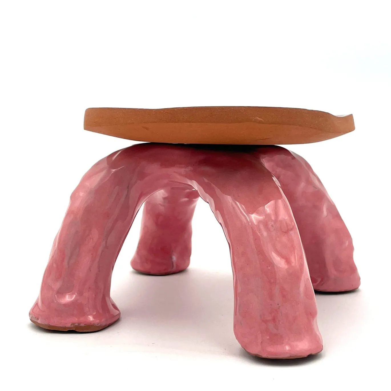 Alzata in Ceramica Serie Fungo Lilla e Rosa Quarzo