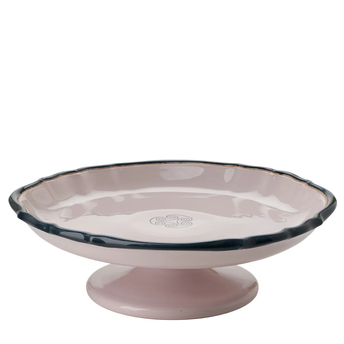 Alzata per torta Monogram Rosa Poudrè in ceramica