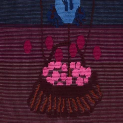 Arazzo Antentati blu e rosa in lana di Anna Galtarossa #1