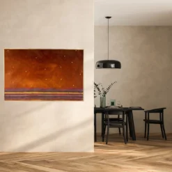 Arazzo Dipinto a Mano Foglia Marrone Deserto