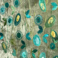 Arazzo Dipinto a Mano in Velluto Verde Eden
