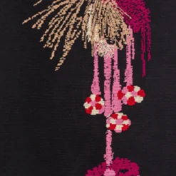 Arazzo Fantasma Rosa e Nero in lana di Anna Galtarossa