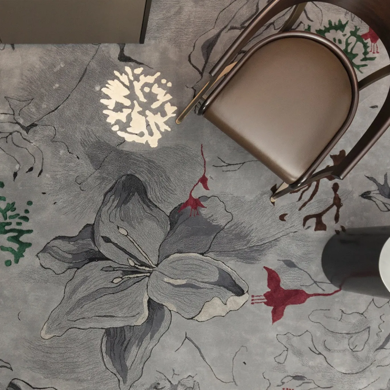 Arazzo grigio Flower Power 2