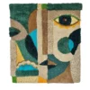 Arazzo Specular in lana blu verde e beige