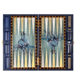 Backgammon Artistico intarsiato e policromo di Fabio Calagna