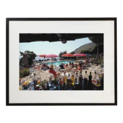 Bar a bordo piscina Stampa con cornice di Slim Aarons