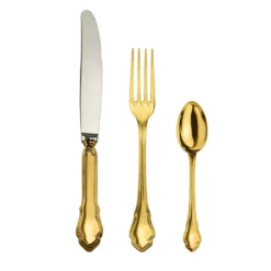 Barocco 2 Golden Fruit - Set di posate 3 pezzi