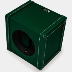 Bauletto porta orologi in pelle verde