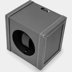 Bauletto porta orologi in pelle grigia