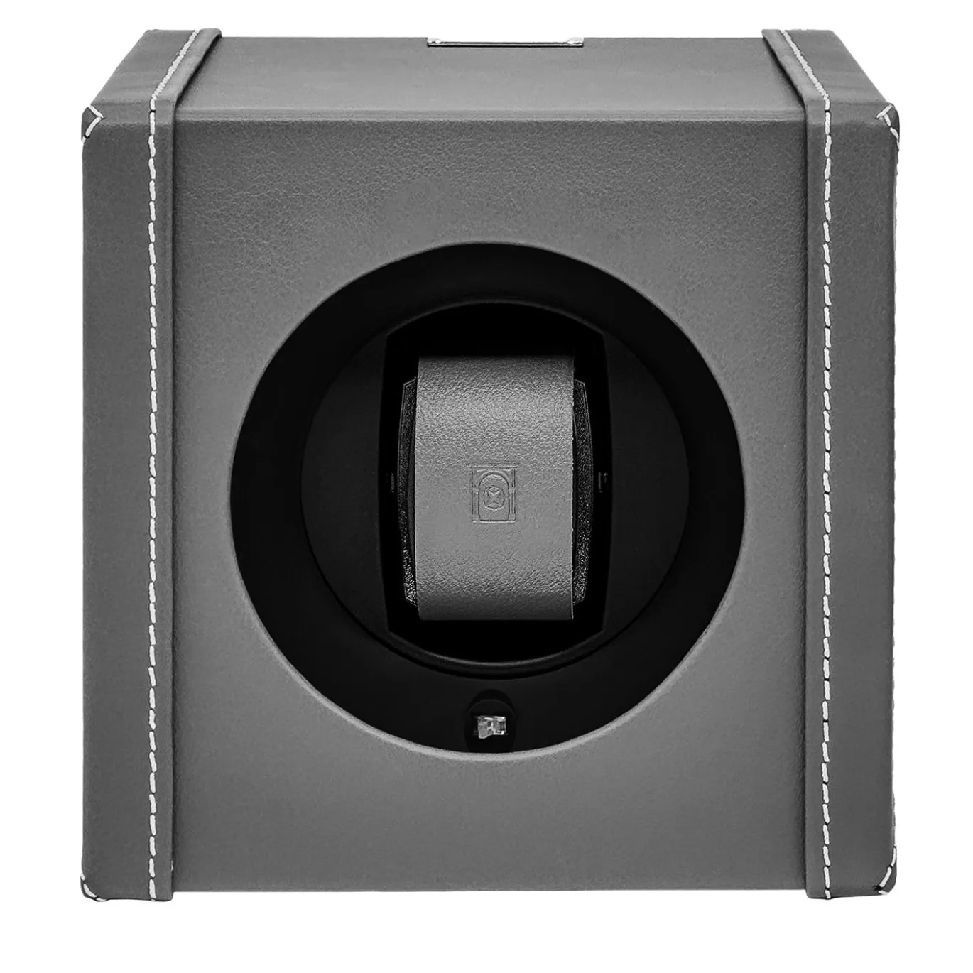 Bauletto porta orologi in pelle grigia