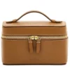 Beauty Case medio in pelle Gianduia