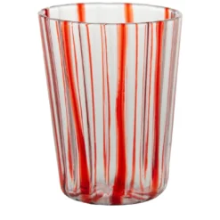 Bicchiere Impilabile a strisce rosse