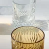 Bicchiere in cristallo trasparente Baguette inciso a mano