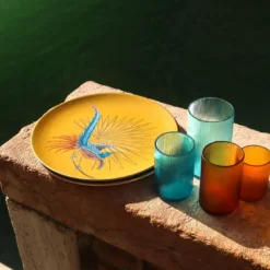 Bicchiere Millerighe Blu Acqua