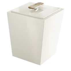 Bicco Cestino avorio lucido con coperchio