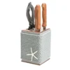 Blocco di legno grigio a 4 coltelli