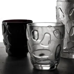 Bolle Nero Set di 2 doppi bicchieri Old Fashion di Michele De Lucchi con Alberto Nason