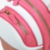 Borsa da golf Imperiale in pelle bianca e rosa