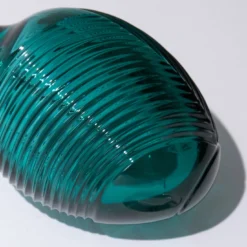 Bottiglia per profumo in cristallo soffiato a mano Cor blu verde petrolio