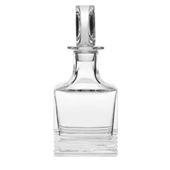 Bottiglia per whisky in cristallo a coste Cubo