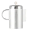 Bricco da caffè Simple in ottone placcato argento con pietra rosa