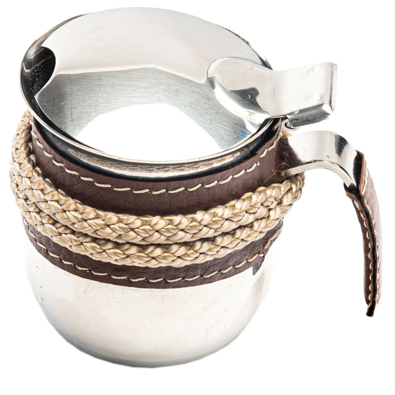 Brocca da latte beige e marrone