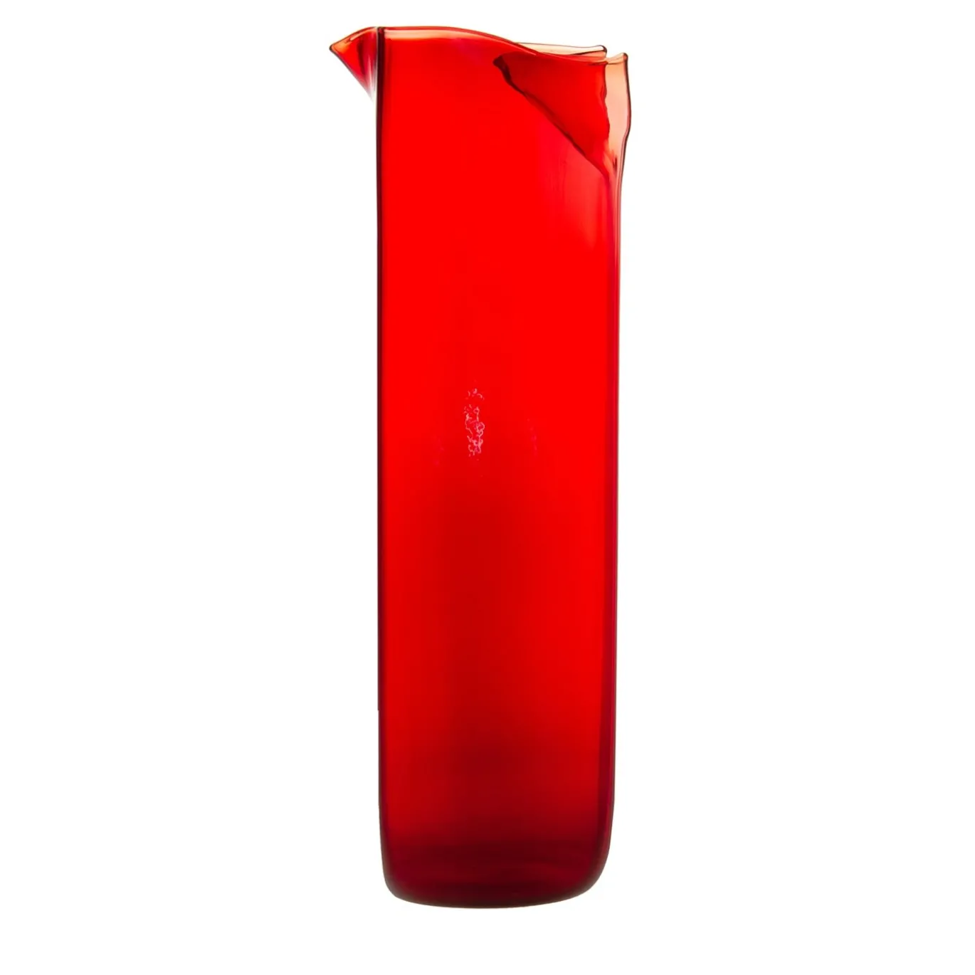 Brocca in vetro rosso Bricco