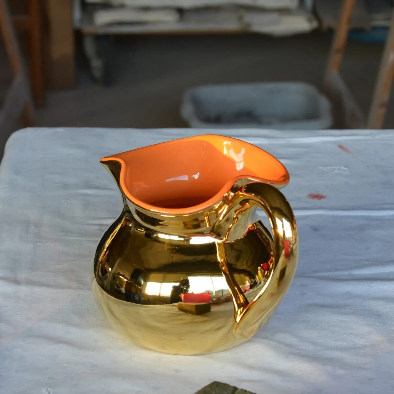 Brocca Torcello oro e arancio