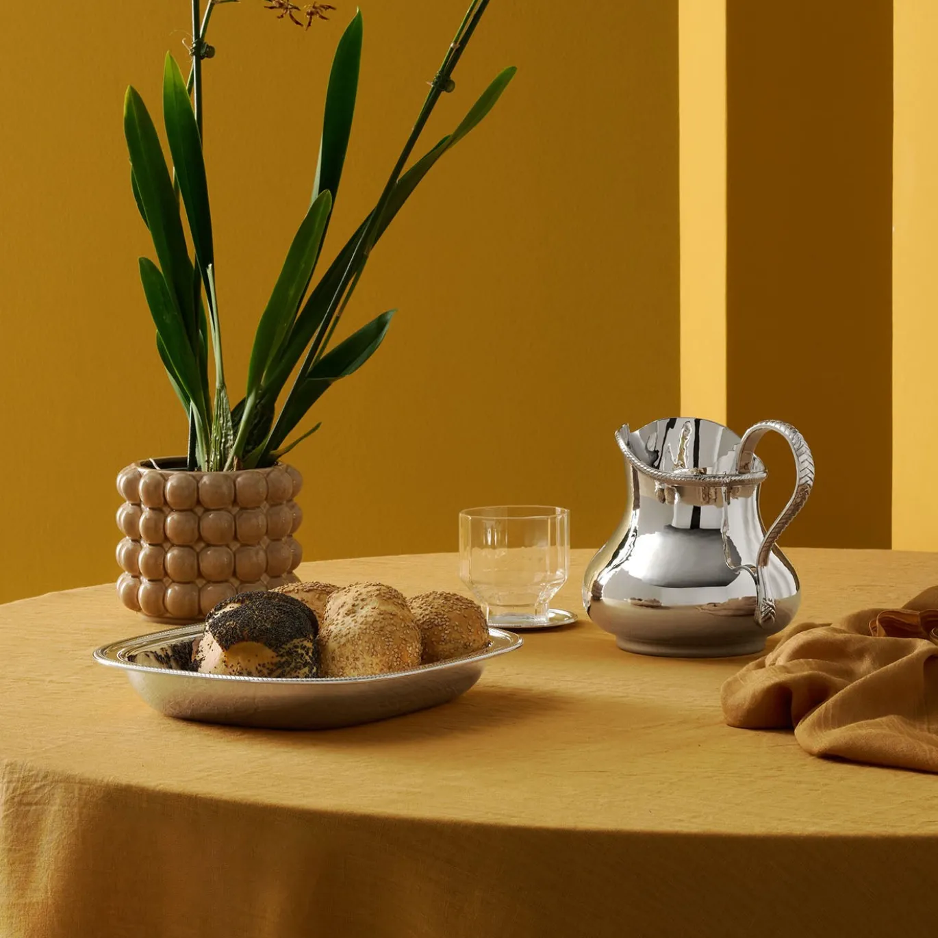 Brocca Veneziana Spiga di Grano in metallo argentato
