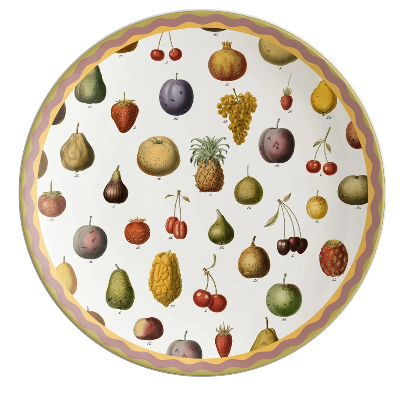 Cabinet De Curiosités Piatto da portata in porcellana con frutta