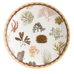 Cabinet De Curiosités Set di 2 piatti da dessert in porcellana con coralli