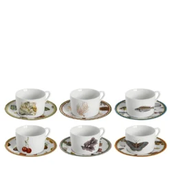 Cabinet De Curiosités Set di 6 tazze da tè in porcellana