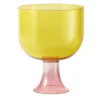Calice Cuppino giallo e rosa di Aldo Cibic
