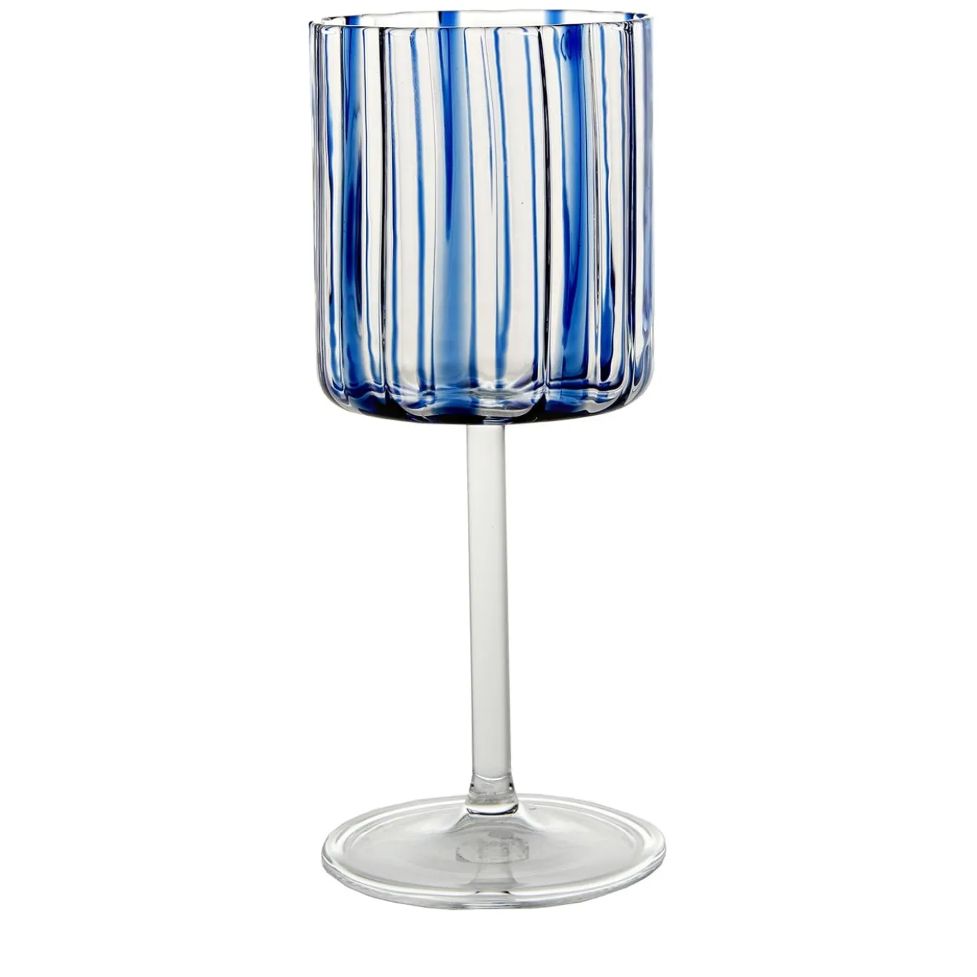 Calice da vino a righe blu