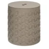 Cancun N. 13 Cesto rotondo beige con coperchio