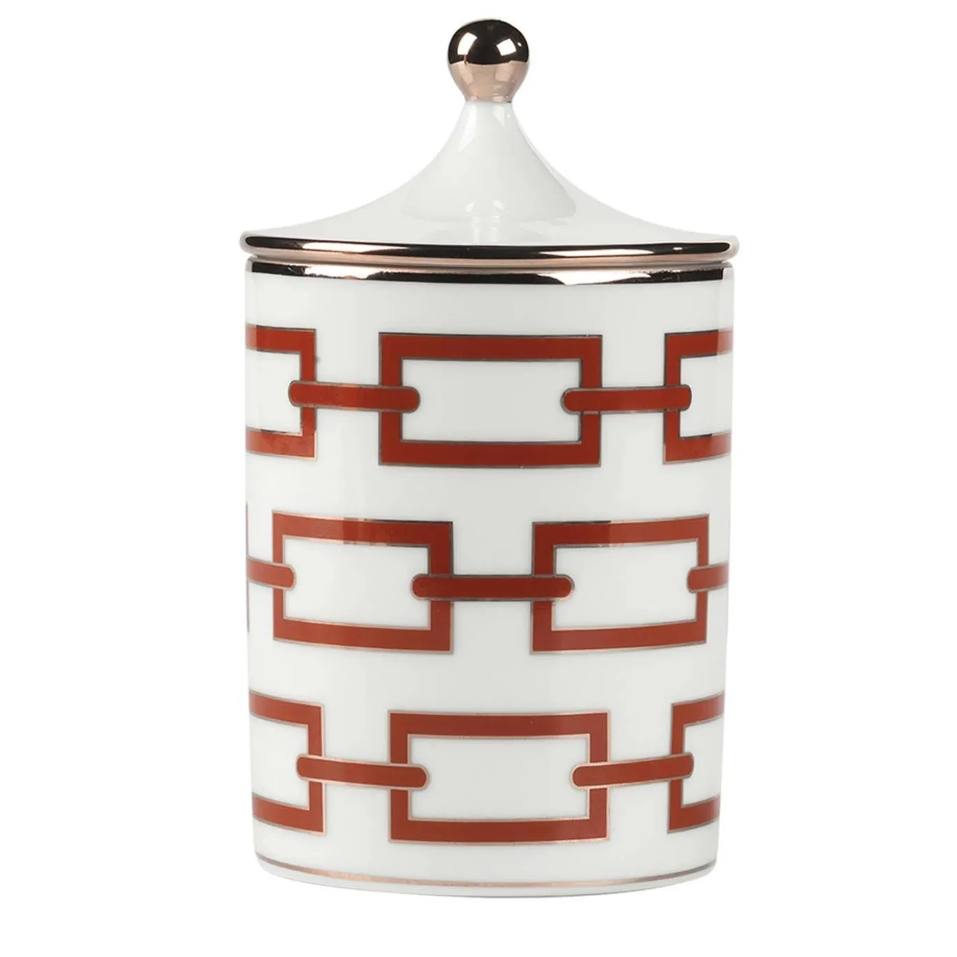Candela Catene Scarlatto con coperchio di Gio Ponti