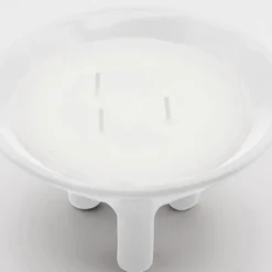 Candela Drop Aria in ceramica bianca