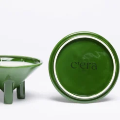 Candela in Ceramica Verde Erba Drop