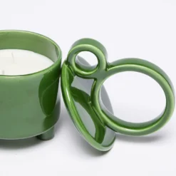 Candela in Ceramica Verde Erba Cup
