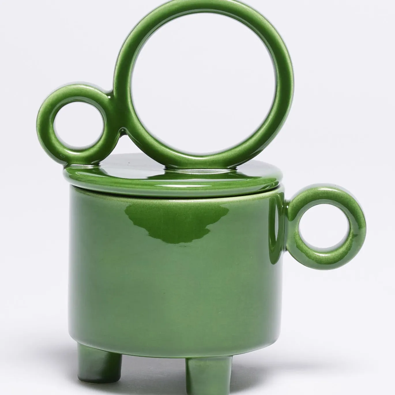 Candela in Ceramica Verde Erba Cup
