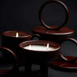 Candela in ceramica Wok Terra