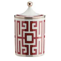 Candela Labirinto Scarlatto con coperchio di Gio Ponti