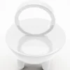 Candela Wok Aria in ceramica bianca