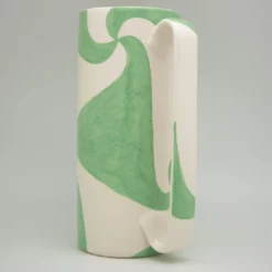 Caraffa in ceramica verde Serlio Atellani