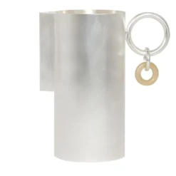Caraffa in ottone spazzolato placcato argento