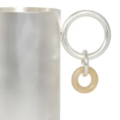 Caraffa in ottone spazzolato placcato argento