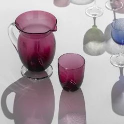 Caraffa in vetro Rubino Red Twisted
