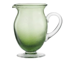 Caraffa in vetro Soraya Green Twisted